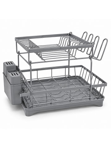 relaxdays Abtropfgestell in Grau - (B)47,5 x (H)34 x (T)30,5 cm