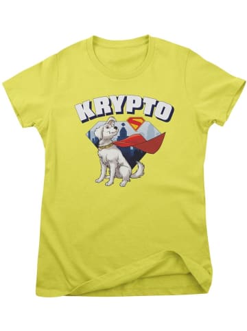 Superman Shirt "Krypto The Superdog Girly Tee" in Gelb