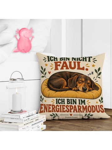 Mr. & Mrs. Panda Kissen 40x40 Dackel gemütlich Design mit Spruch in Weiß
