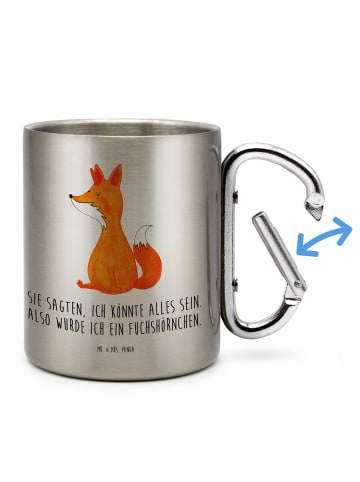 Mr. & Mrs. Panda Teetasse Einhorn Wunsch mit Spruch in Silber