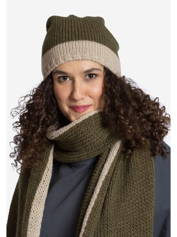 elkline Strickschal Wrapped in olive - lightsand