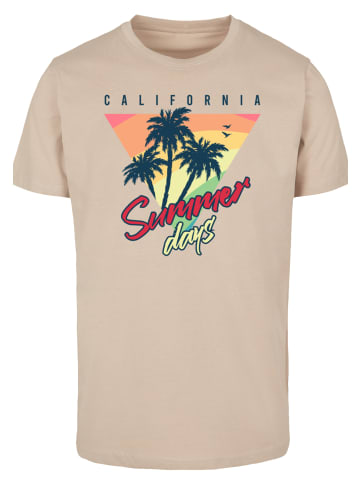 F4NT4STIC T-Shirt California Palmen Retro in sand
