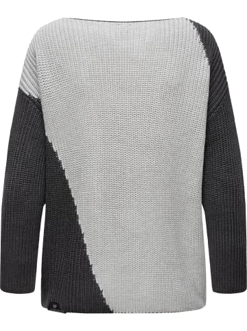 ragwear Strickpullover Ebbeline-Block in Dark Grey