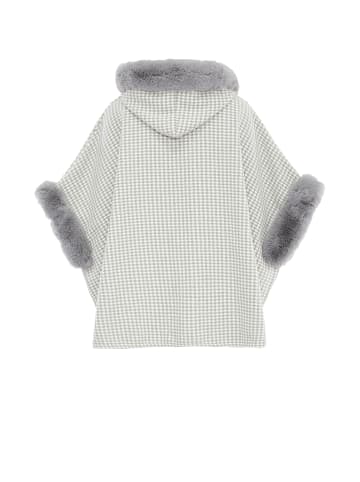 osha Damen Poncho in Hellgrau