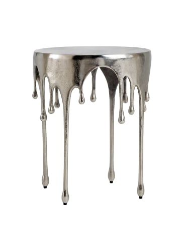 FineBuy Beistelltisch in Silber / Aluminium / 43x43x56