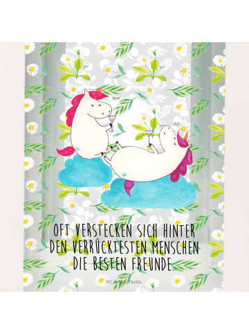 Mr. & Mrs. Panda Windlicht Laterne Einhorn Sekt mit Spruch in Transparent