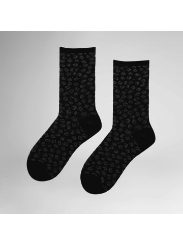 Hudson Socken Playful Leo gemustert in Black