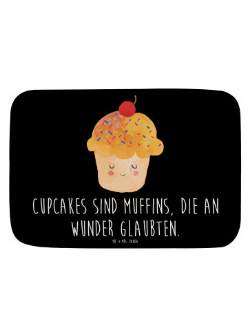 Mr. & Mrs. Panda Badteppich Cupcake mit Spruch in Schwarz