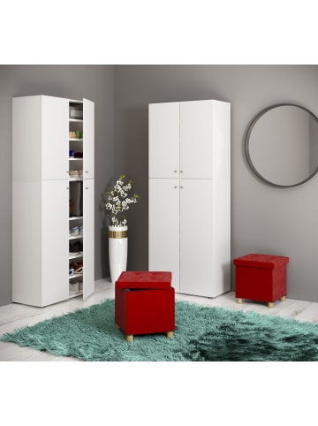 VCM  Stoff Sitztruhe Sitzbank Truhe Box Kiste Sizos M in Rot