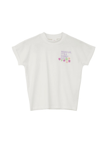 s.Oliver T-Shirt kurzarm in Creme-weiß