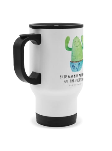 Mr. & Mrs. Panda thermosbecher Kaktus Happy mit Spruch in Weiß