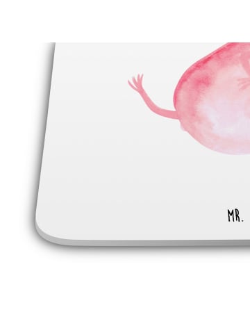 Mr. & Mrs. Panda Untersetzer Eckig Axolotl Tanzen ohne Spruch in Weiß