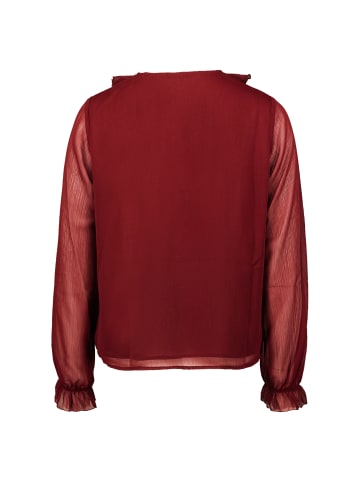 Zero  Chiffonbluse mit Volants in Cabernet