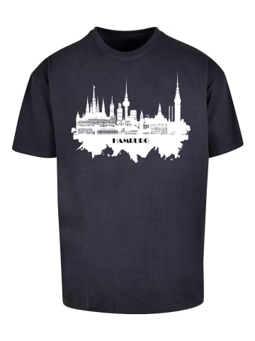 F4NT4STIC T-Shirt Cities Collection - Hamburg skyline in marineblau