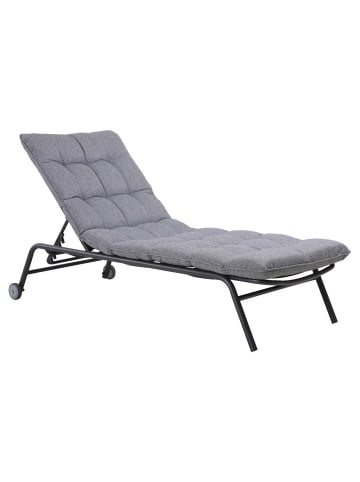 kommodly Gartenliege Nexo in Schwarz - (B)76cm x (T)197cm x (H)94cm