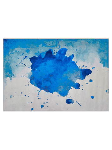 Beliani Kurzflor ODALAR in Blau/Grau - (W) 140 x (H) 1 x (L) 200 cm