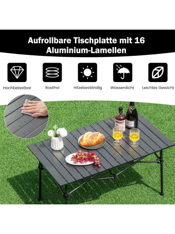 COSTWAY Campingtisch faltbar in Schwarz