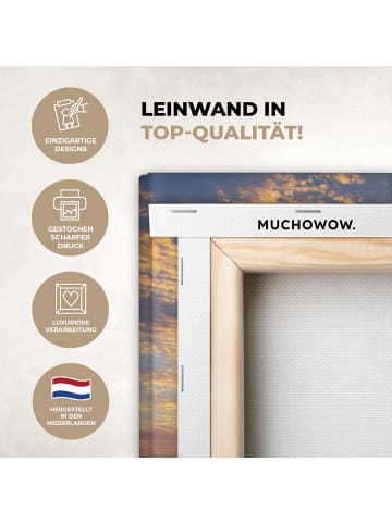 MuchoWow Leinwand bilder Sonnenuntergang Meer (BxH)