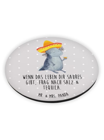 Mr. & Mrs. Panda magnet Axolotl Tequila mit Spruch in Grau Pastell