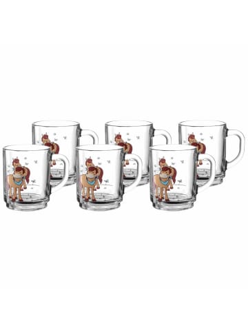 montana-Glas 6er Set Tassen Kids 250 ml in Pferd