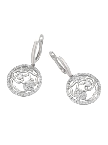 faina Women Dangle Earrings in Silver White