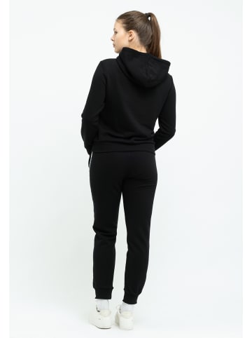 Tom Barron Freizeitanzug Tom Barron Line Pattern Sweatshirt Hoddie And Pant Set in black