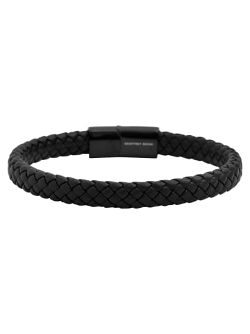 Adeliás Damen Armband – Textilarmband aus Leder 20 cm in silber