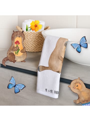 Mr. & Mrs. Panda Handtuch Schnabeltier Mut ohne Spruch in Weiß