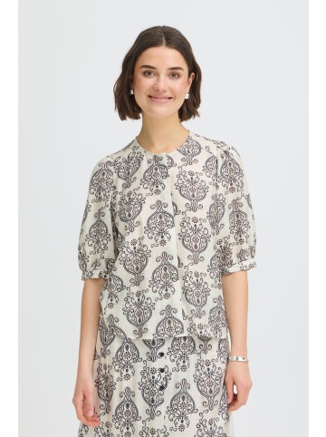 Fransa Hemd kurzarm FRARIANA Regular fit in BOHO MUSE WHITE W. BLACK