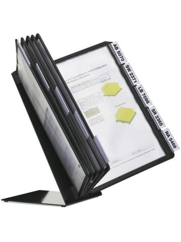 Durable Sichttafelständer Vario Table 10 10 Sichttafeln schwarz