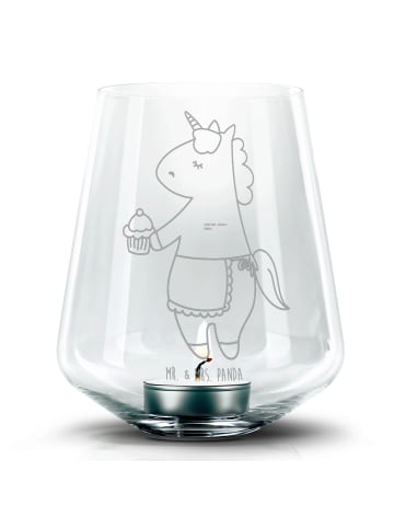 Mr. & Mrs. Panda Teelichthalter Einhorn Muffin ohne Spruch in Transparent