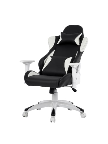 home24 home24 Gaming Chair aus Kunstleder & Kunststoff in Schwarz, 66 x 134 x 59 cm in Schwarz