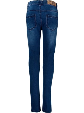 Blue Effect Jeggings Bundweite weit Plus-Größe in blue black