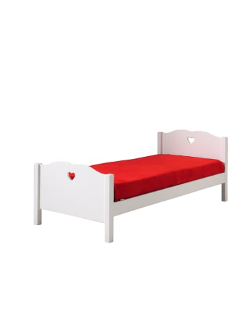 58 aufm Kessel EINZELBETT Kamila 211x80x96 aus MDF in Weiß