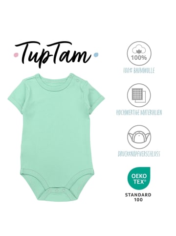 TupTam Jungen Baby Body Kurzarm 5er Pack in braun/grün