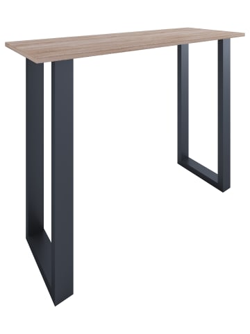 VCM  Holz Bartisch Stehtisch Tisch Tresen Xona 140x50 in Schwarz / Sonoma-Eiche
