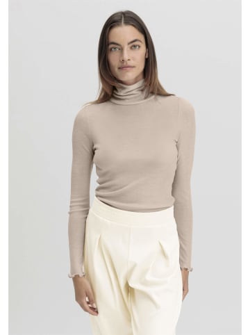 Hessnatur Longsleeve mit Rollkragen in düne