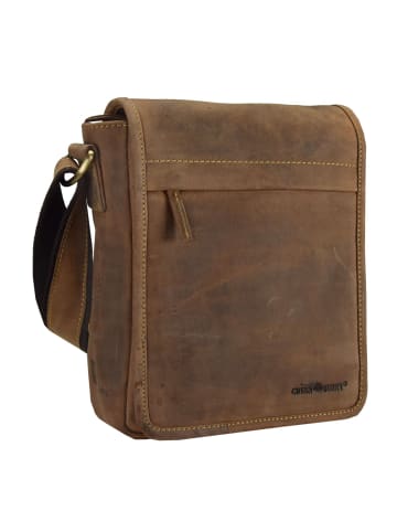 Greenburry Vintage Umhängetasche Leder 23 cm braun