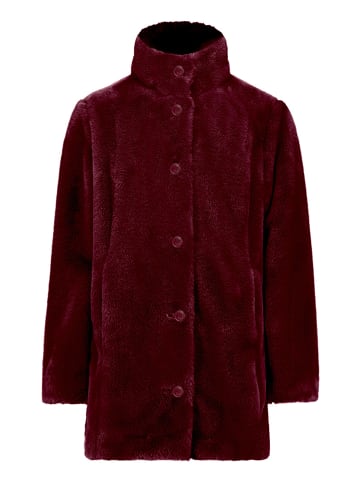 BETTY & CO Outdoorjacke mit Kunstfellkragen in Fall Burgundy