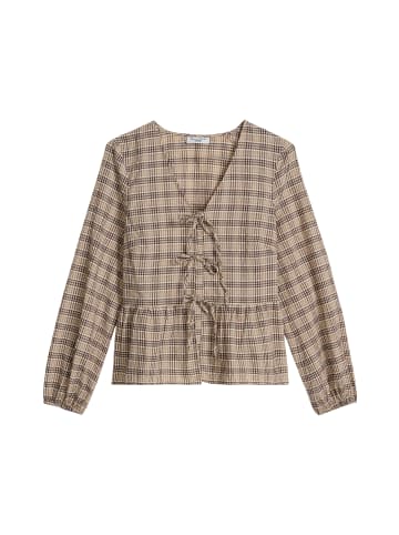 Marc O'Polo DENIM Seersucker-Peplum-Bluse regular in Offwhite