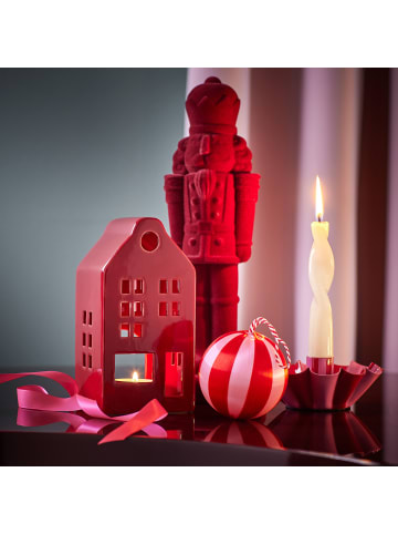 Butlers Teelichthaus DELFT in Rot