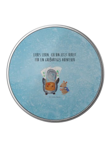 Mr. & Mrs. Panda Kaffeedose Pinguin & Maus Wanderer mit Spruch in Eisblau