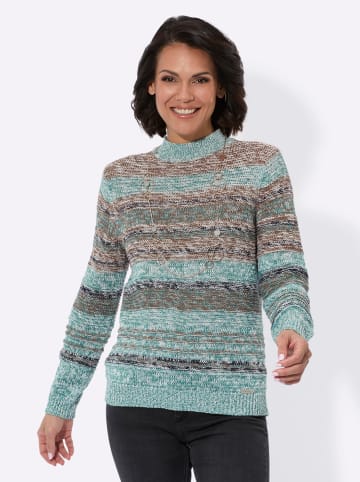 WITT WEIDEN Langarm-Pullover in jade-braun-meliert