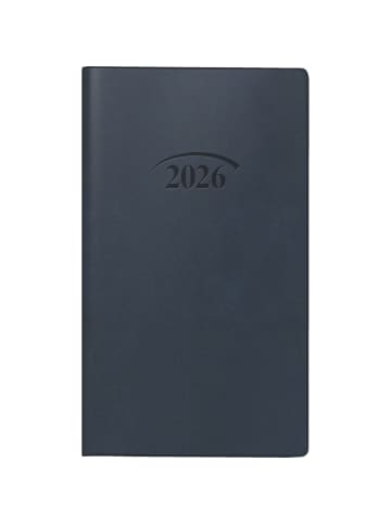 BRUNNEN Taschenkalender 751 8,7x15,3cm 1 Monat/2 Seiten Kunststoffeinband schwarz 2026