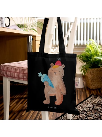 Mr. & Mrs. Panda Tote Bag Bär Schultüte ohne Spruch in Schwarz