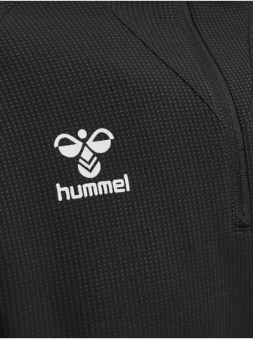 Hummel Halbreißverschluss Sweatshirt Raglanärmel Hmllead Herren in BLACK