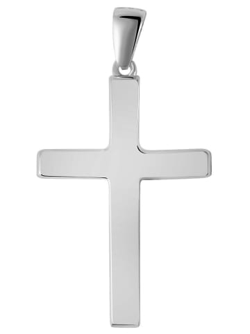 Adeliás Unisex Halskette mit Anhänger – Kreuz aus 925 Silber in silber