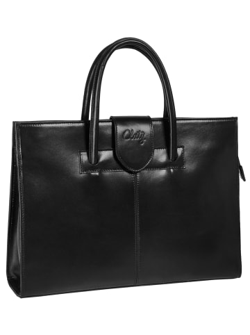 Cluty Handtasche echt Leder in schwarz