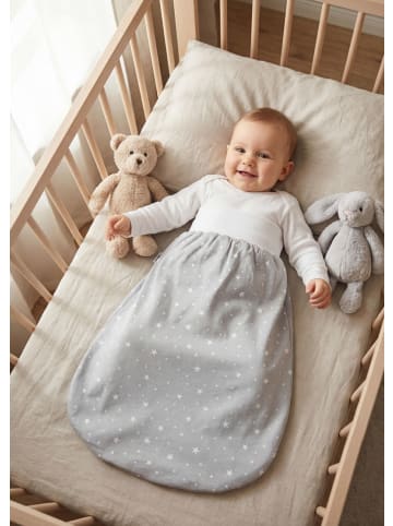 TupTam Baby Strampelsack mit breitem Bund Unwattiert in grau