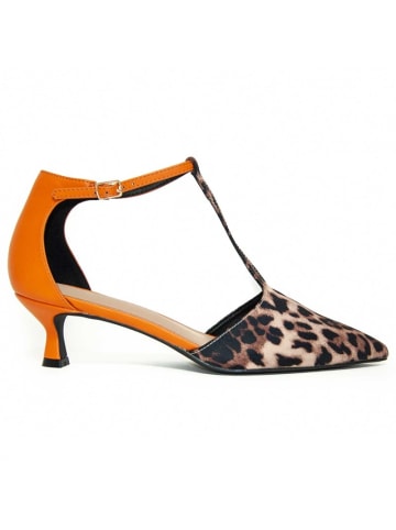 Montevita Pumps Zweifarbiger High Heel mit geschlossener Ferse und Spitze in Orange